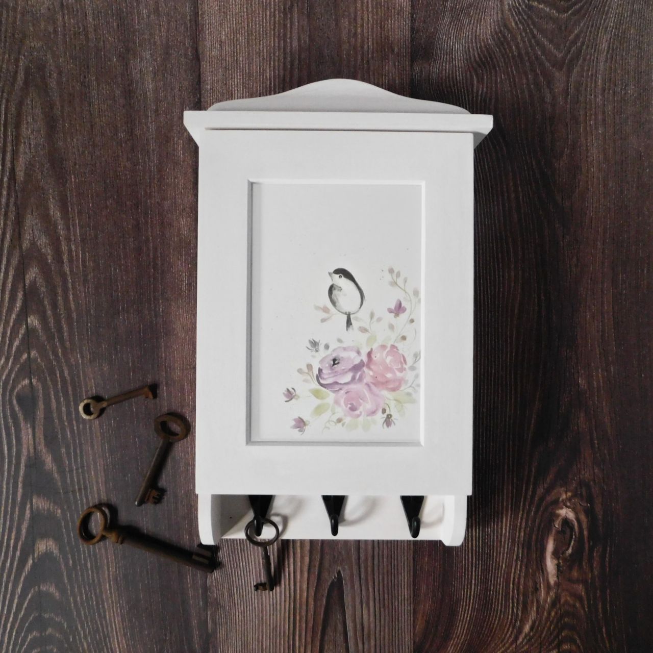 Kulcstartó szekrény rózsás Kulcstartó szekrény rózsás