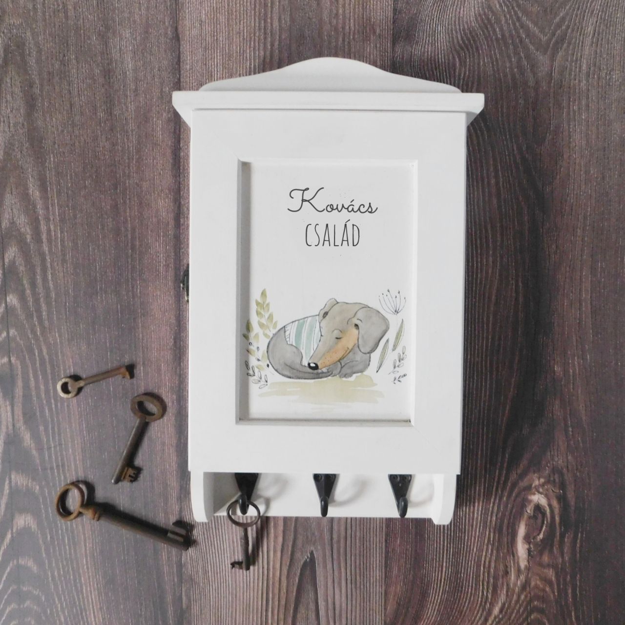 Fa kulcstartó szekrény Tacsi Fa kulcstartó szekrény Tacsi