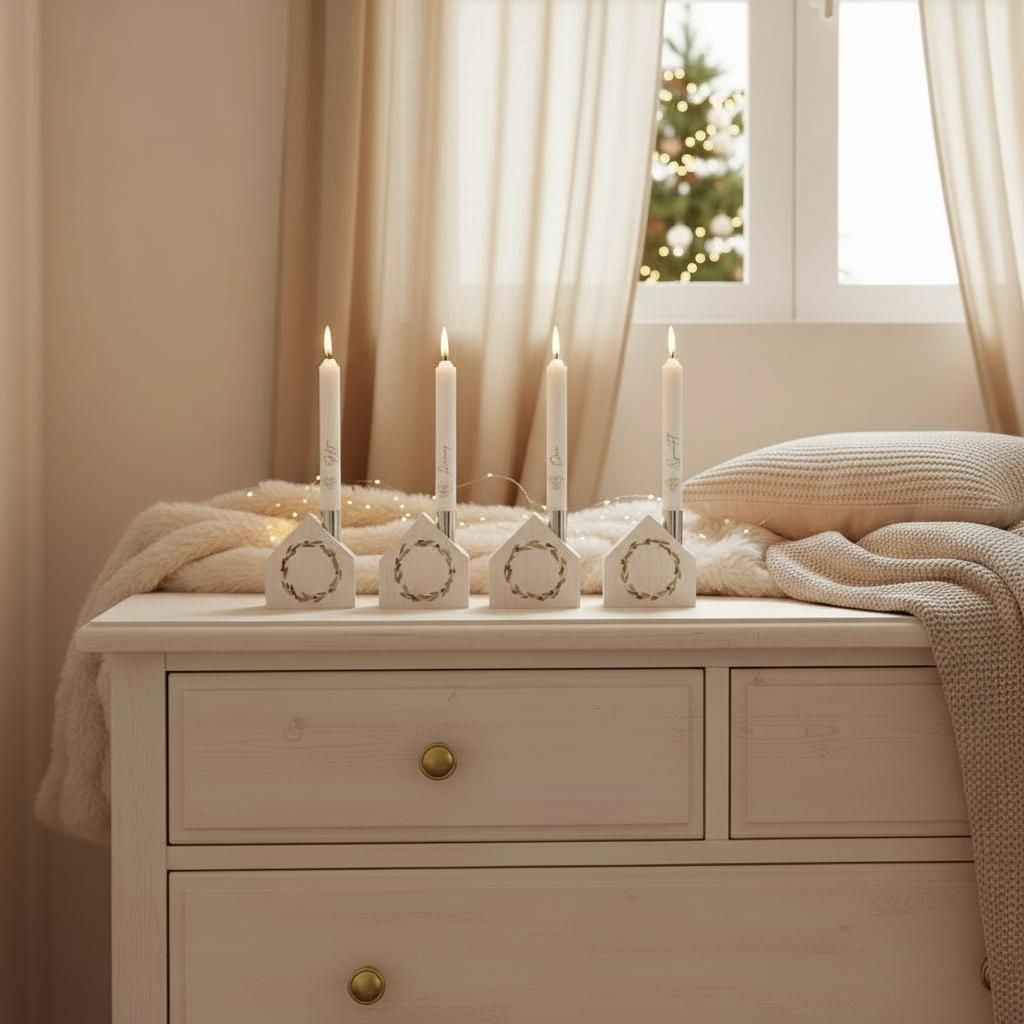 KisHáz Adventi gyertyatartó szett