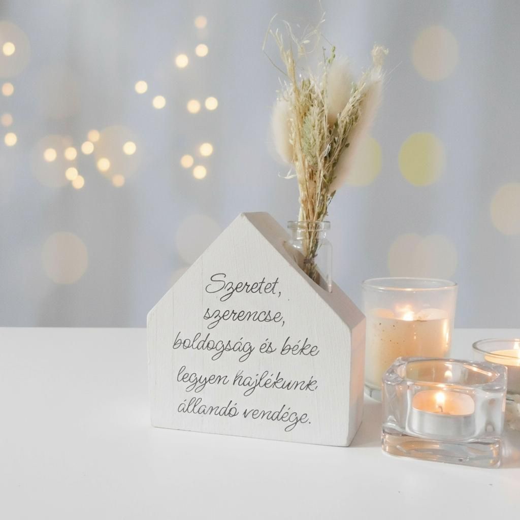 KisHáz Boldogság és Béke Virágtartó KisHáz Boldogság és Béke Virágtartó