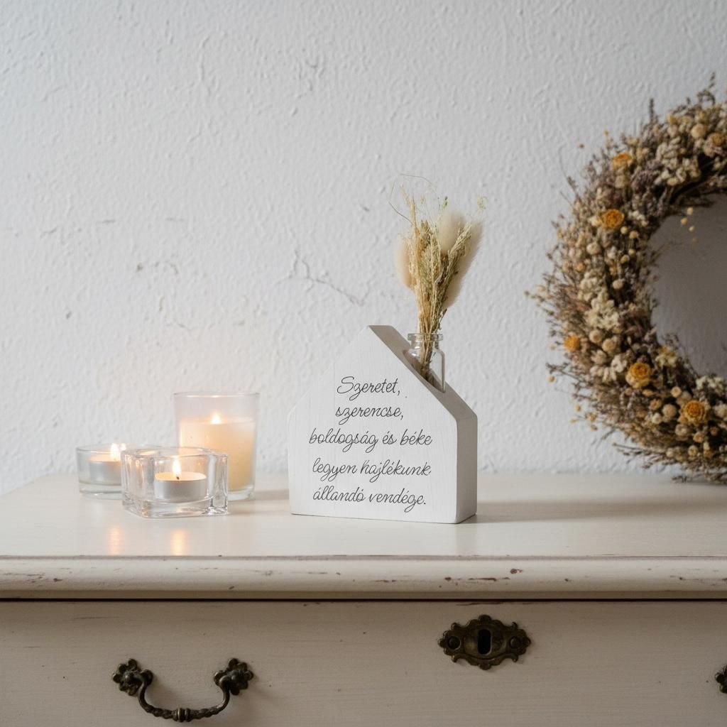 KisHáz Boldogság és Béke Virágtartó KisHáz Boldogság és Béke Virágtartó